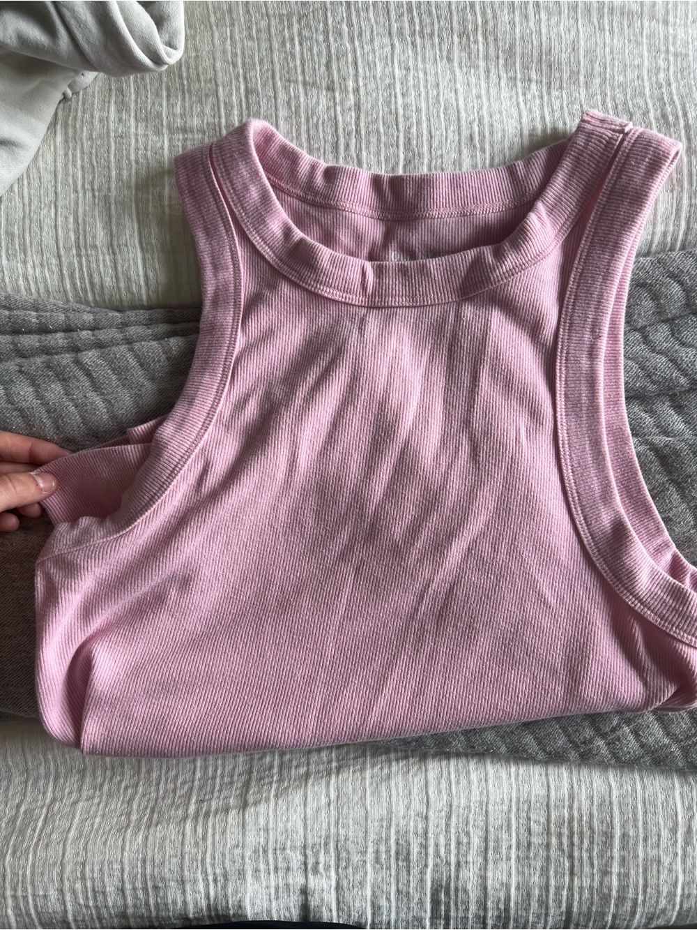 Old Navy Light Pink Ribbed Tank Top